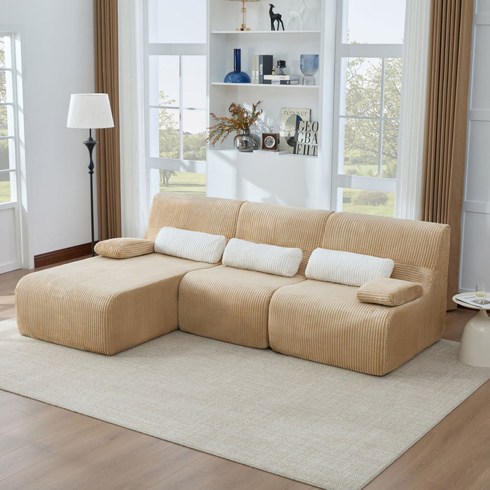 Oversized Sectional Sofa, Living Room Seating With Modular Design