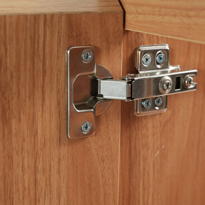Bathroom Vanity With Sink, Minimalist Design, 45 Degrees Free Handle Doors - Antique Natural