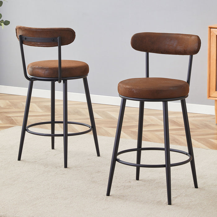 Fashionable Ergonomic High Legged Bar Chairs (Set of 2)
