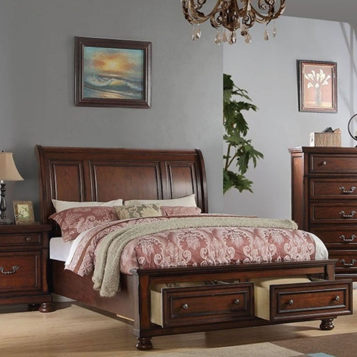 3 Piece Bedroom Set, Bed With 2 Nightstands