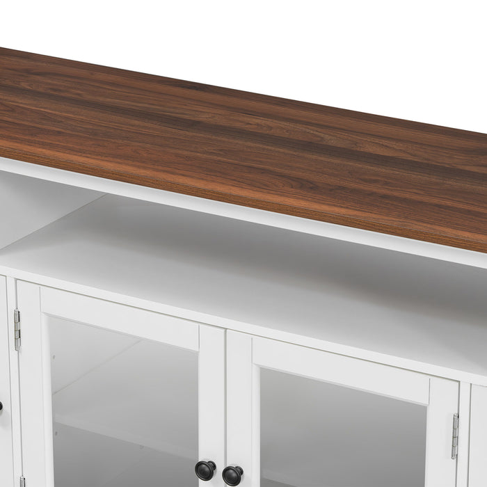 Extra Large TV Stand, Entertainment Center With Storage Cabinets