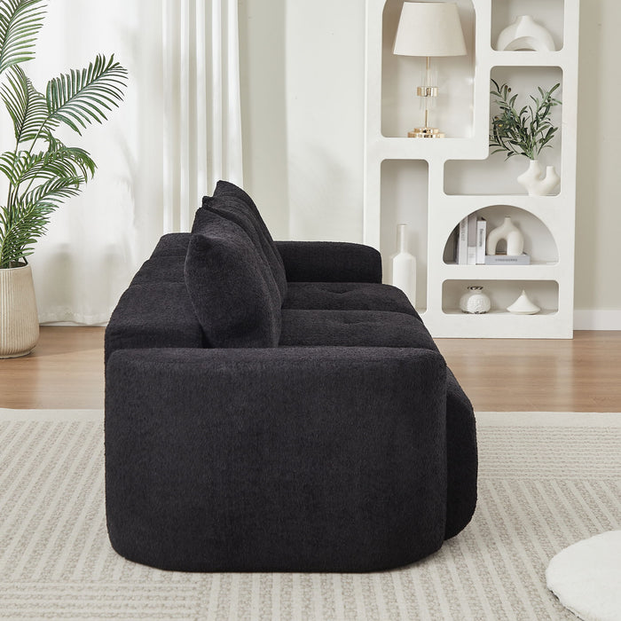 3 Seater With Thickened Armrests Sofa For Living Room