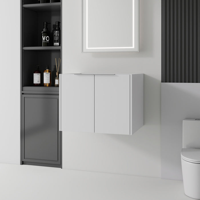 Floating Bathroom Vanity Cabinet With Soft Close Double Doors, Spacious Interior Storage, Wall Mounted, Cabinet Only