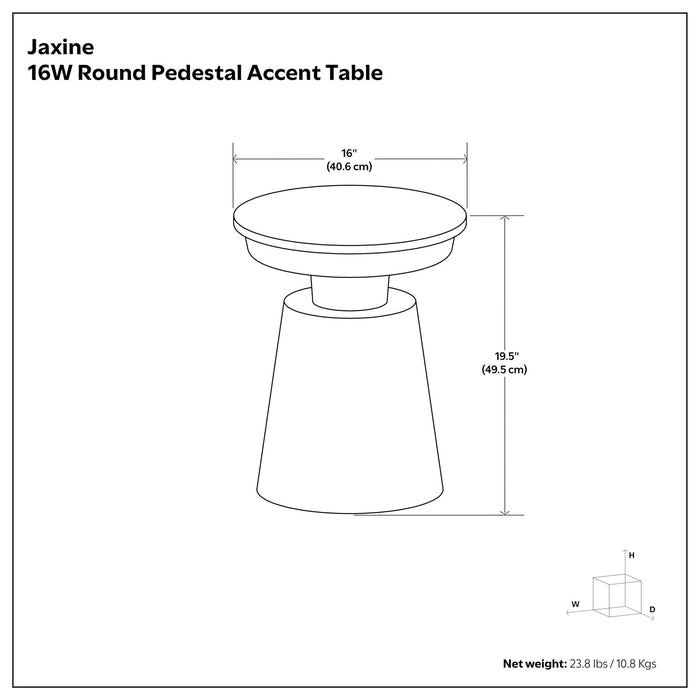 Jaxine - Side Table - Black / Gold