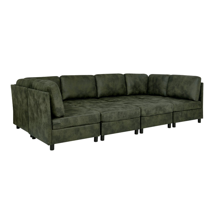 Upholstered Modular Sectional With Custom Configuration And Removable Cushions