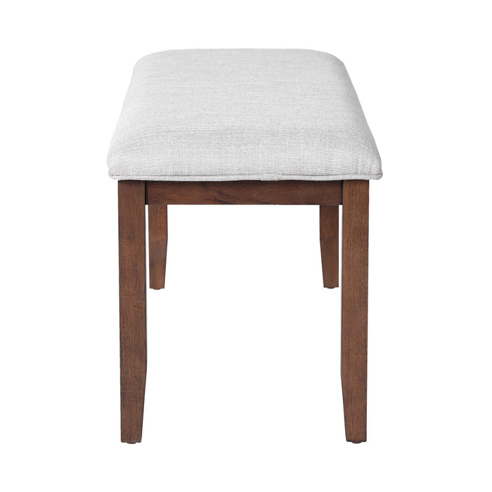 6 Piece Extendable Dining Table Set, Wood Table With Removable Leaf, 4 Upholstered Chairs And Bench - Cherry