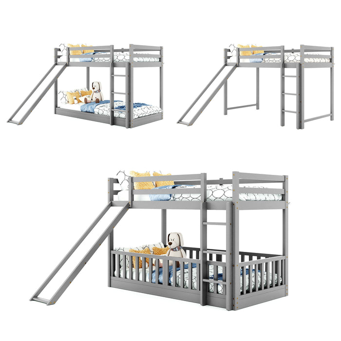 Functional Bunk Bed & Convertible Ladder And Slide
