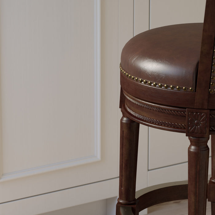 Swivel Barstool With High-Back
