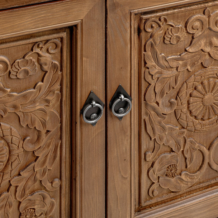 Amita - 3 Drawer 4 Door Cabinet - Brown