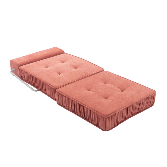 Folding Sofa With Removable Back Cushion, Convertible Futon Sleeper Chair