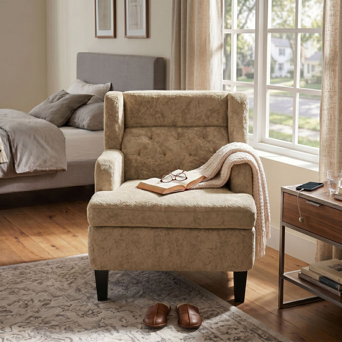 Modern Tufted Upholstered Accent Chair For Living Room