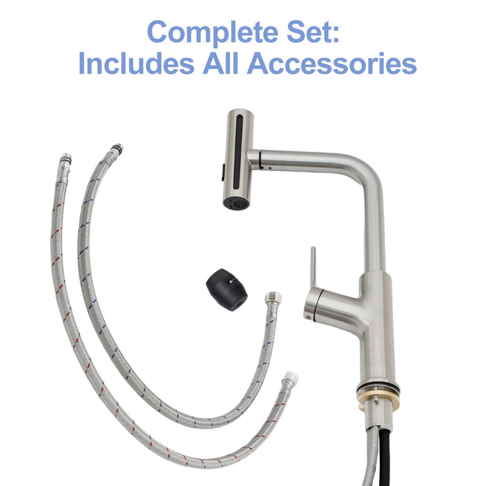 360° Pull Down Kitchen Faucet With 4 Spray Modes