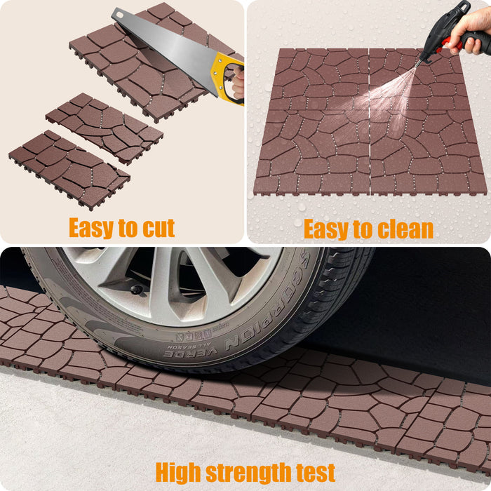 New Stone Texture Patio Deck Tiles, Diy Interlocking Floor Tiles, Easy Installation