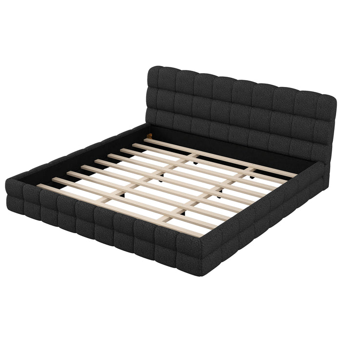 Upholstered Platform Bed With Headboard