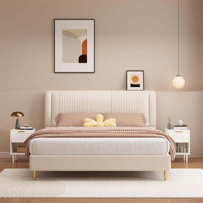 Nightstand With 1 Drawer And Open Shelf - White