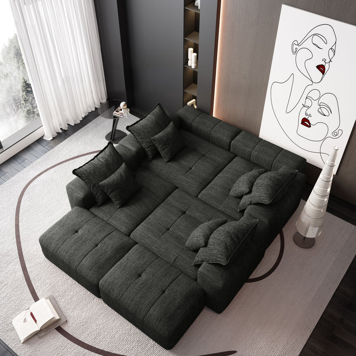 Modern Oversized Diy Combination, Modular Sectional Sofa With Pillows