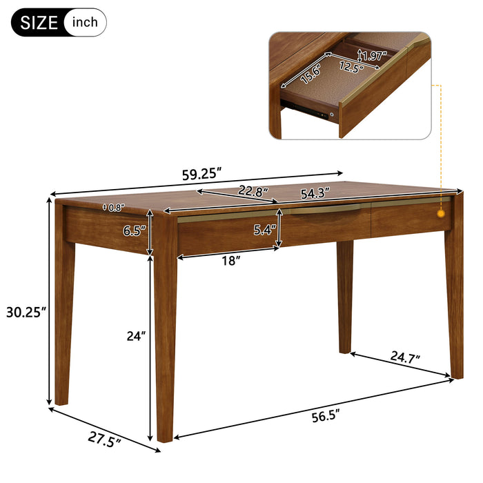 Modern Home Office Desk With Drawers