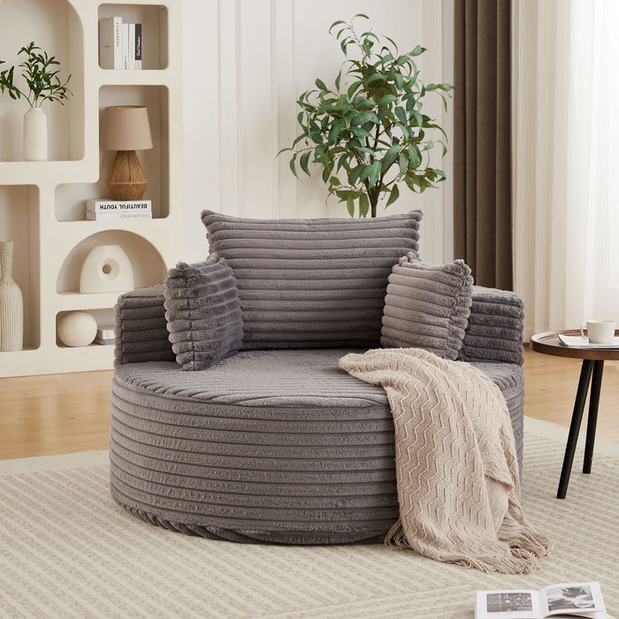 Modern Single Sofa With Backrest Pillow For Living Room