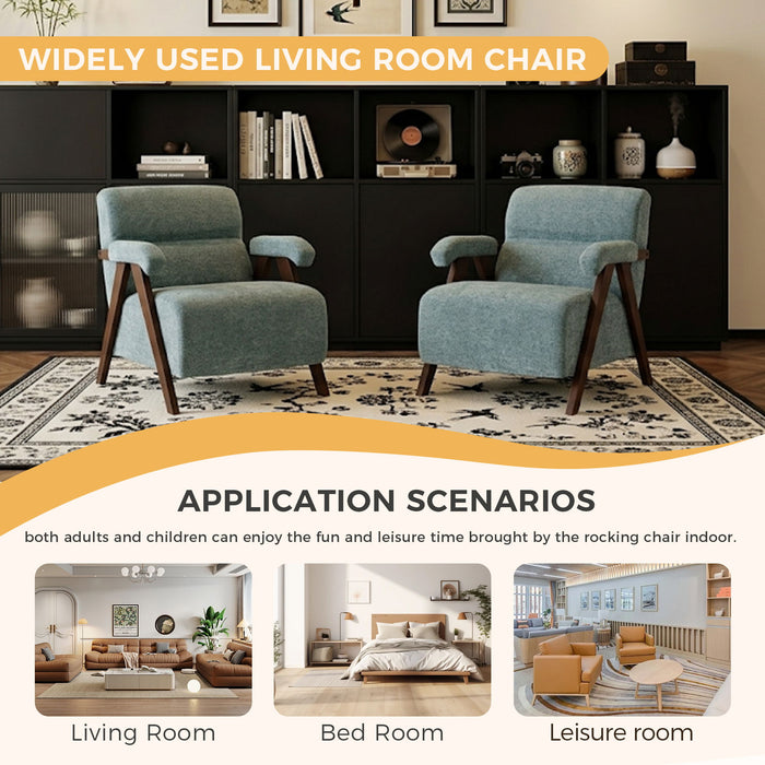 Modern Accent Chair With Tufted Armchair For Reading Room