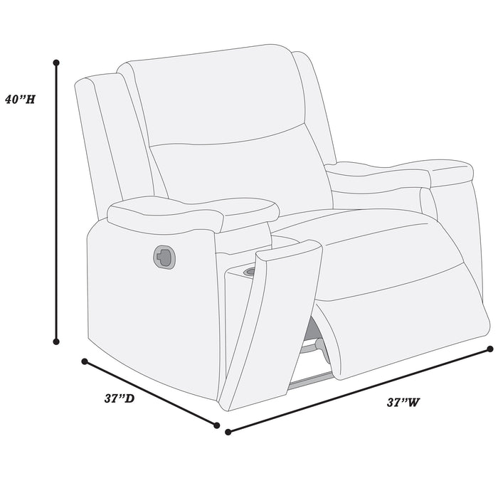 Modern Manual Motion Living Room Set & Hidden Cup Holders