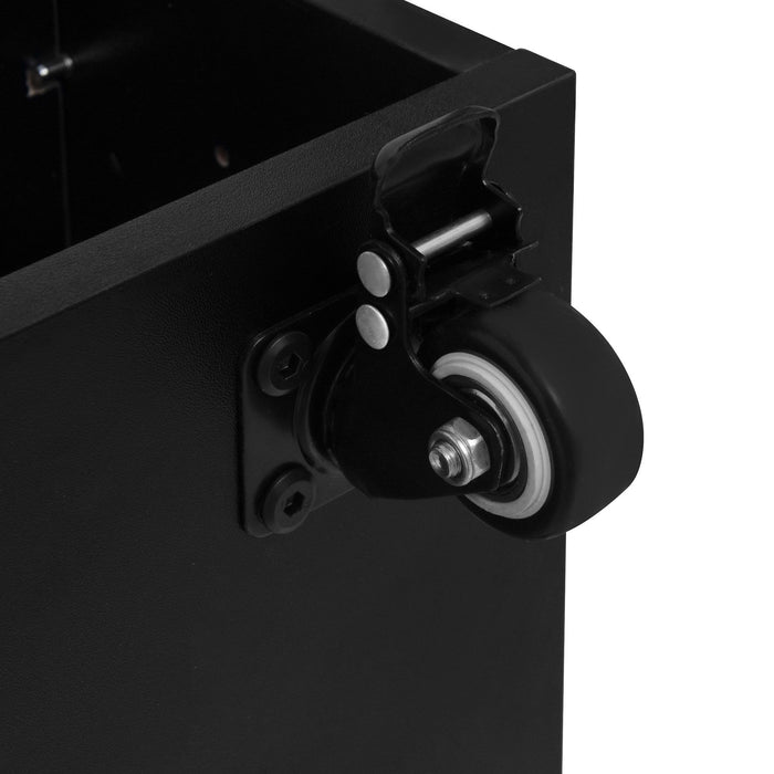 Kitchen Pantry Storage Cabinet, Modern Buffet Cabinet With Kitchen Cart, Tall Kitchen Hutch Cabinet With Microwave Stand, Food Pantry Cabinet With 3 Rattan Doors And Adjustable Shelves - Black