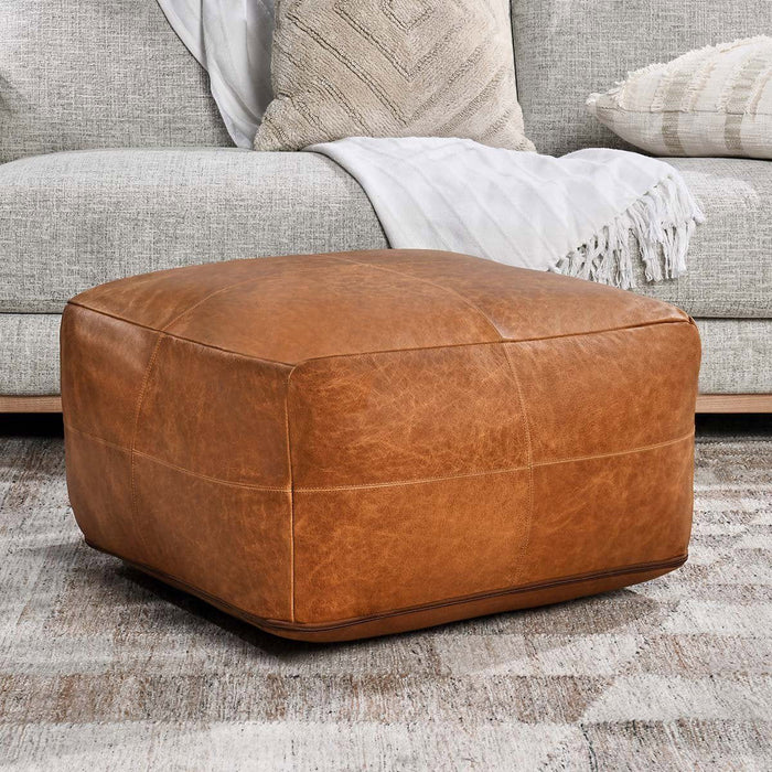 Kona - Leather Pouf