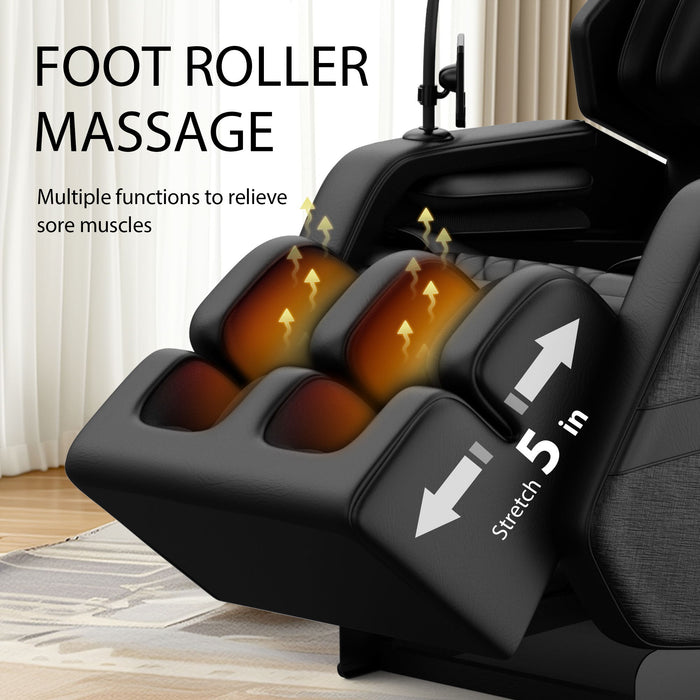 Zero Gravity Massage Chair Recliner, 10 Massage Heads And Full Body Air Pressure - Black