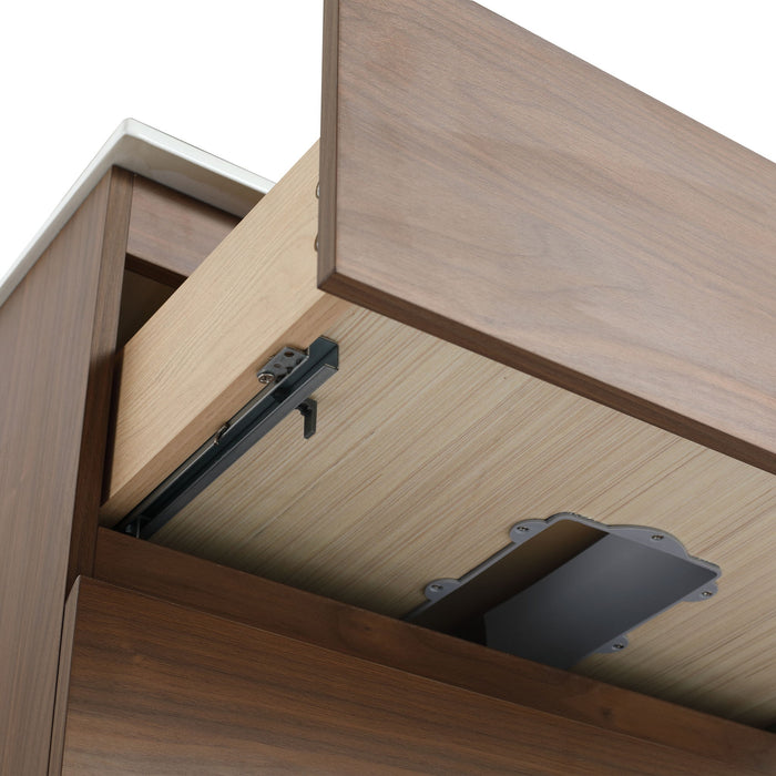 Wall Mounted Bathroom Vanity & Sink, 2 Soft Close Drawers