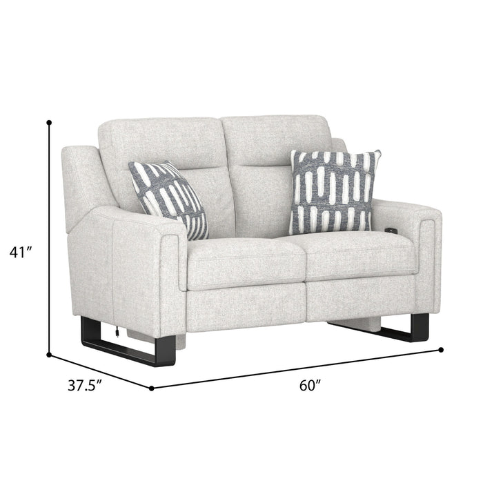 Teagan - Dual Power Loveseat - Oatmeal