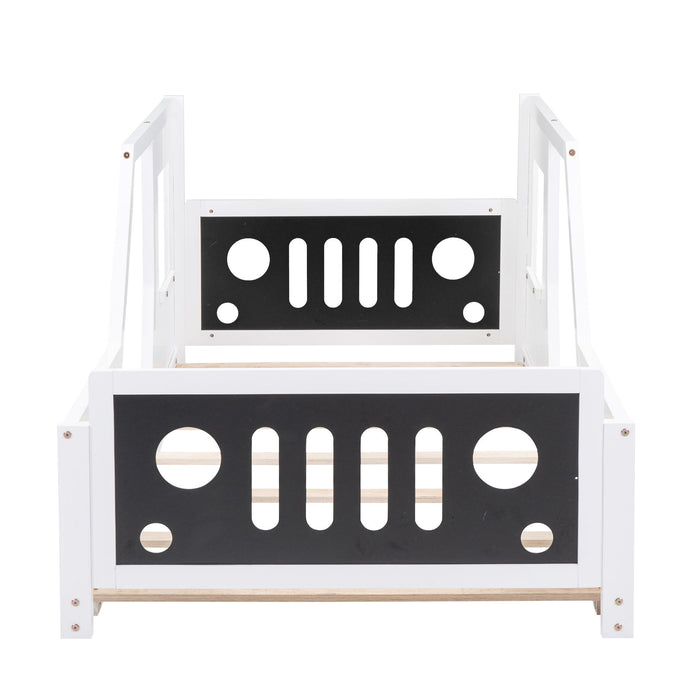 Classic Car Shaped Platform Bed With Wheels