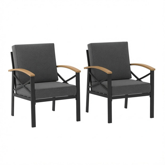 Outdoor Patio Armchair, All Weather (Set of 2)