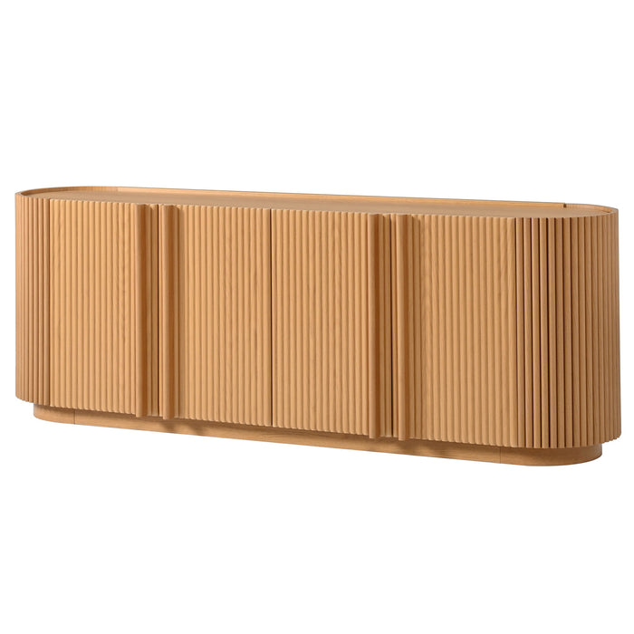TV Stand With Fluted Tambour Style Door