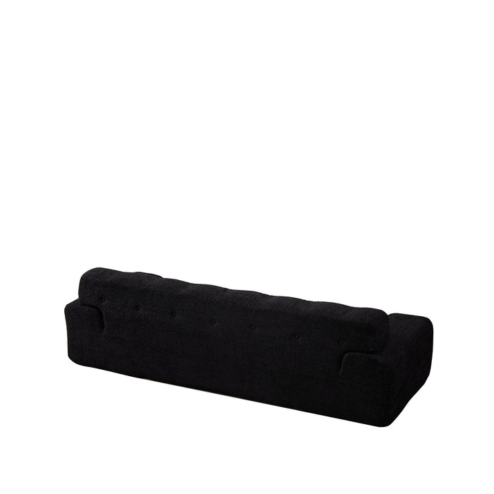 Cloud Series Minimalist Button Tufted Square Arm 3 Seater Sofa