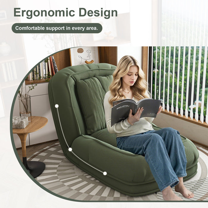 Upholstered Foldable Lazy Sofa Bed For Adults And Pets