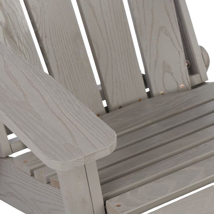 Oversize Outdoor Folding Adirondack Chair - Gray