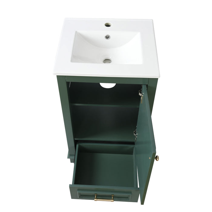 20" Bathroom Vanity With Sink, 1 Drawer, Freestanding Single Set