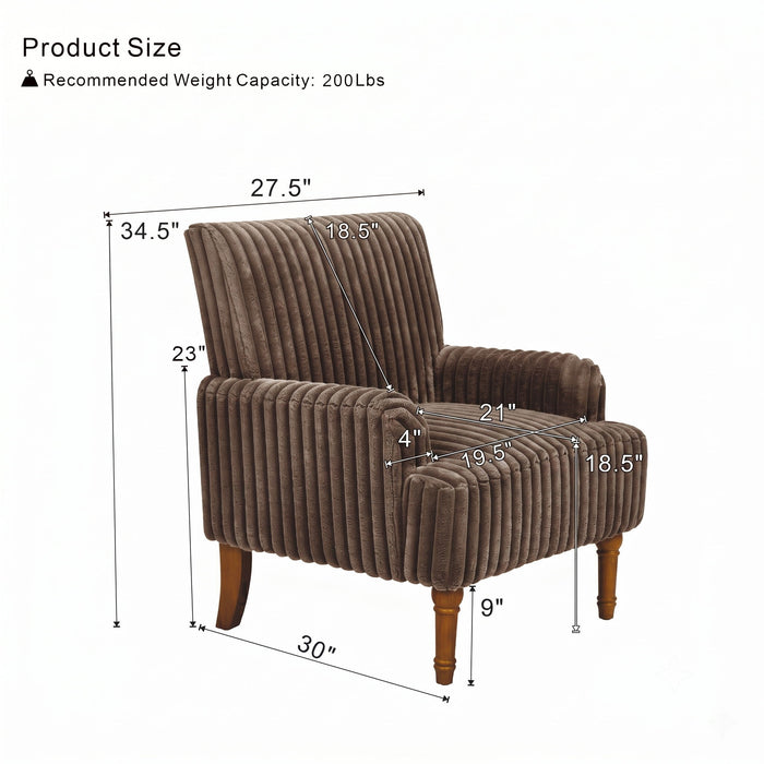 Accent Comfortable Upholstered Armchair For Living Room