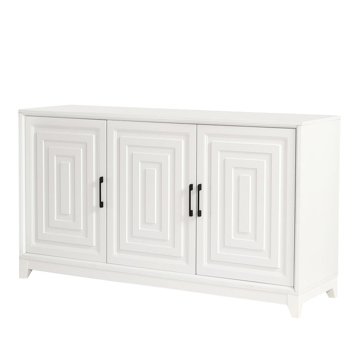 TV Stand, Media Console Cabinet With 2 Spacious Storage Space