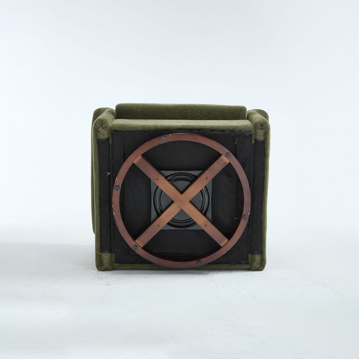 Modern Swivel Barrel Accent Chair With Base