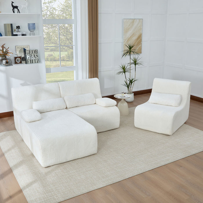 Oversized Sectional Sofa, Living Room Seating With Modular Design