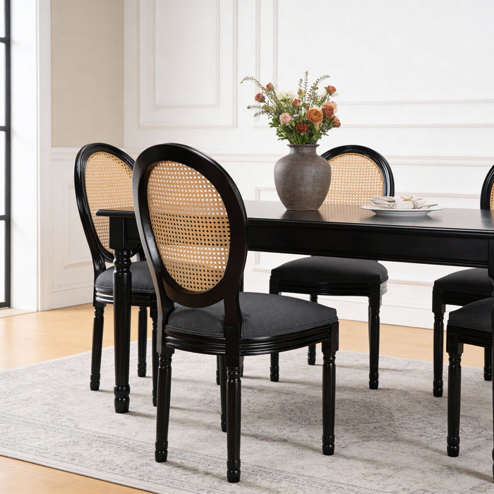 French Country Dining Chairs With Round Back (Set of 2)