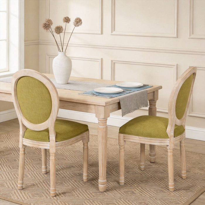 Upholstered With Round Back Dining Chairs (Set of 2)