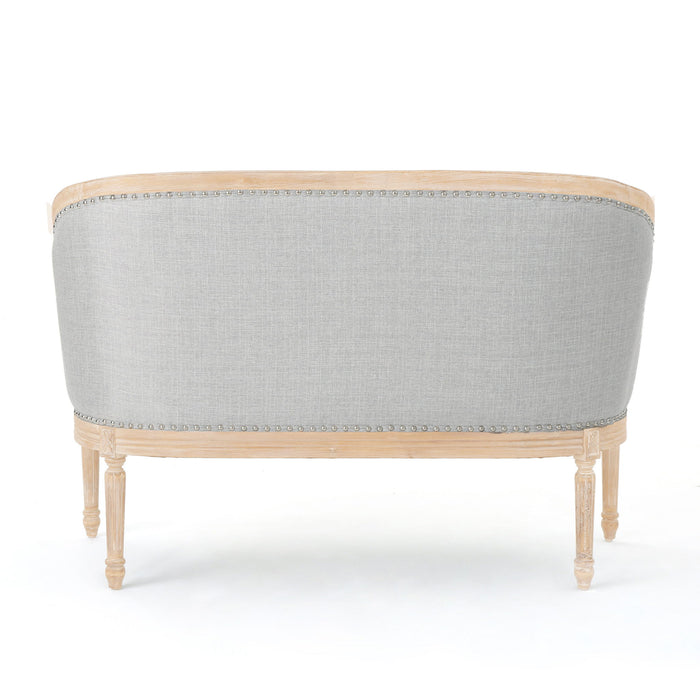 French Country Chesterfield Style Tufted Loveseat