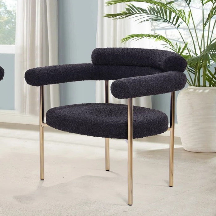 Upholstered Accent Dining Chairs With Armrests (Set of 2)