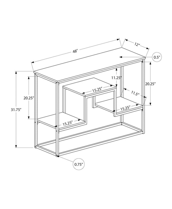 Accent Console Table For Entryway, Multi-Tier Design