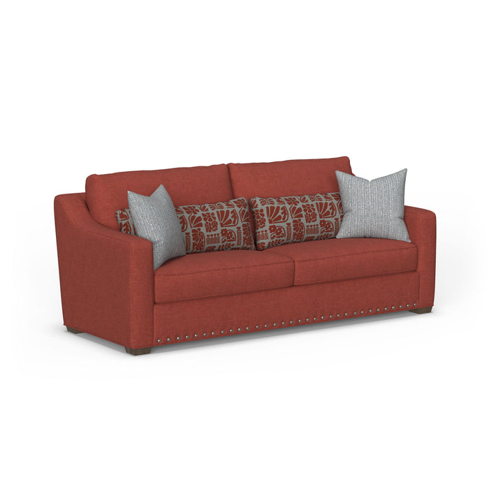 Milo - Fabric Two-Cushion Sofa With Nailhead Trim
