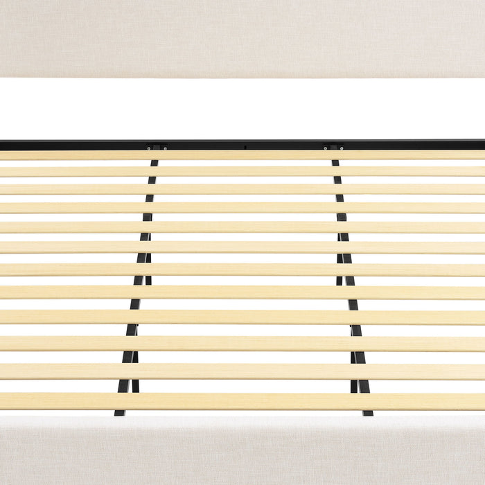 Hampton - Upholstered Platform Bed With Tall Headboard