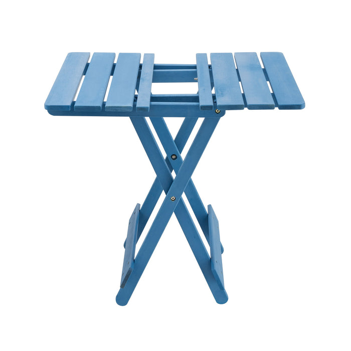 Folding Square Table For Backyard - Blue