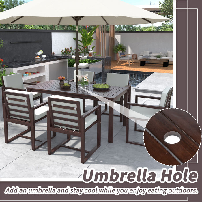 Patio Dining Set Outdoor Dining Table And Chair Set With And Removable Cushions For Patio