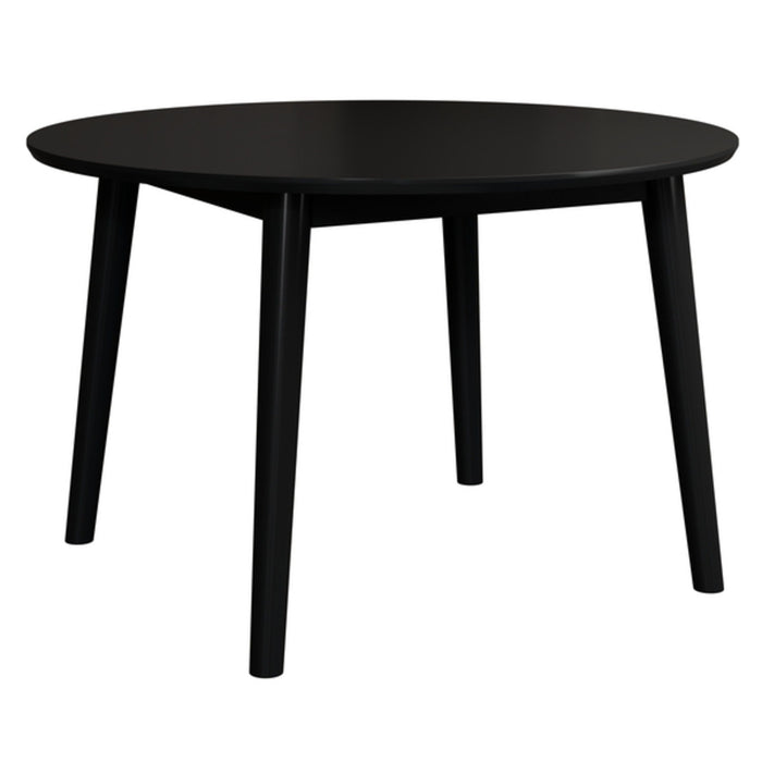Midland - 47" Round Dining Table With Solid Wood Construction - Black